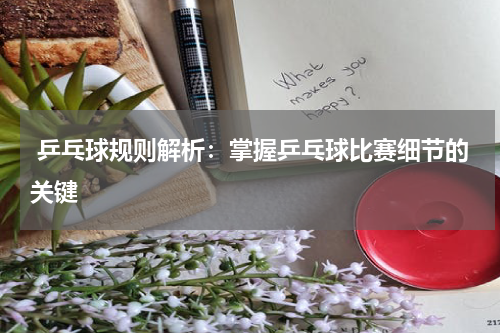  乒乓球规则解析：掌握乒乓球比赛细节的关键