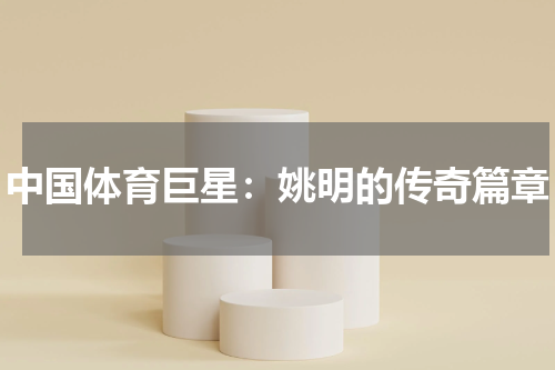 中国体育巨星：姚明的传奇篇章