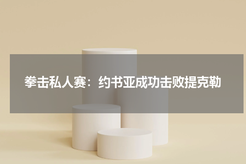 拳击私人赛：约书亚成功击败提克勒