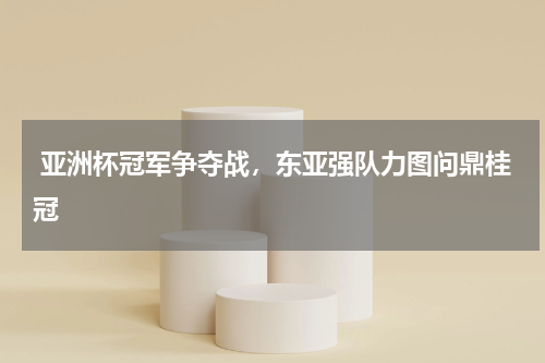 亚洲杯冠军争夺战,东亚强队力图问鼎桂冠