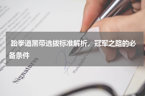  跆拳道黑带选拔标准解析，冠军之路的必备条件